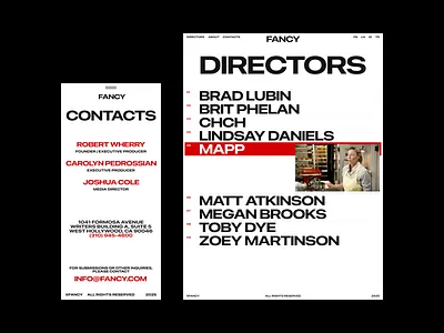 Video Production Agency Website – Mobile Version branding contacts design film grid layout logo mobile version production agency responsive site site design ui ui design ux ux design web web design website website design