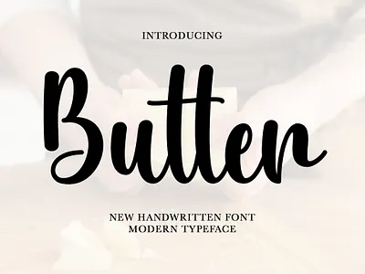 Butter crafting font cute font handwritten monoline script script font