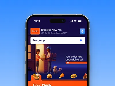 Food Delivery app branding color design illustration iphone logo page ui web