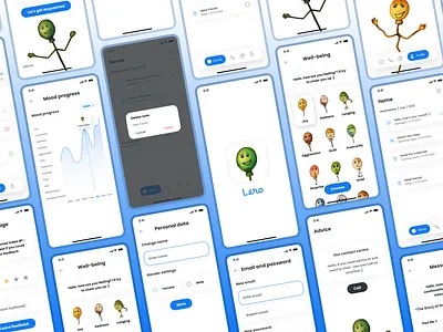 Lero App app branding design graphic design hero illustration landing logo mobile ui ux web