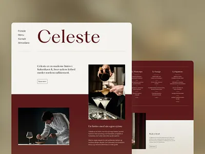 Celeste - Modern Bistro - Restaurant Concept bistro uiux bistro website design branding design figma fine dining website local restaurant website modern bistro design restaurant branding restaurant branding website restaurant ui design restaurant website ui web design web design for bistros web design for restaurants