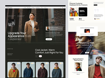 Fashionamen - eCommerce Fashion Online Store branding classic design ecommerce elementor fashion framer landing lifestyle online page shop store ui webflow website wordpress