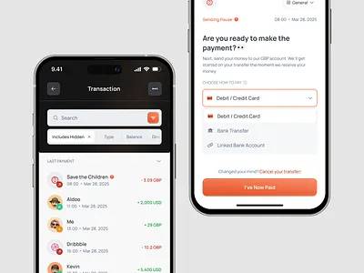 Dhovet - Transaction Overview & Detail app button category clean form mobile app money product select option send tab table transaction transfer