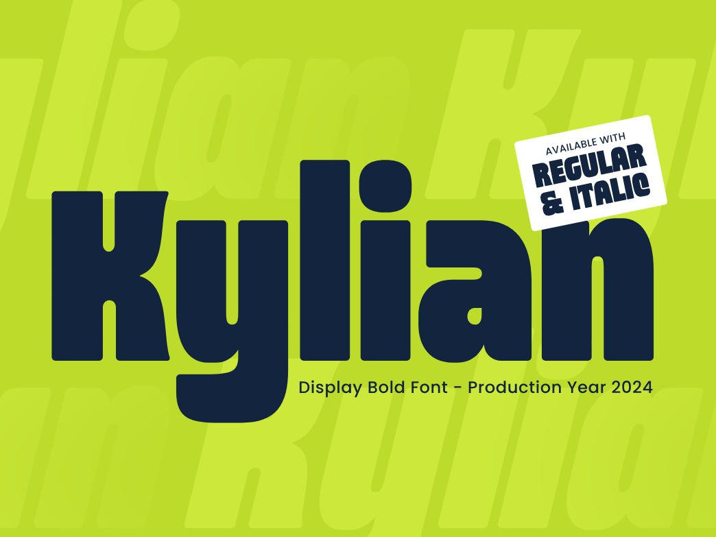 Kylian – Chunky Bold Font for Playful Food Branding 🍔🎨 eye catching