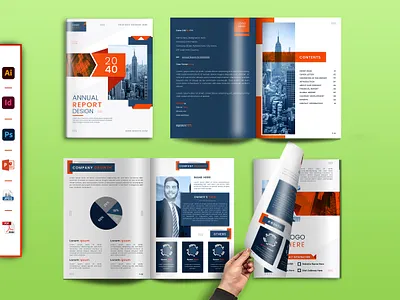 Annual Report Flyer Banner Poster Company Profile Design brandidentity