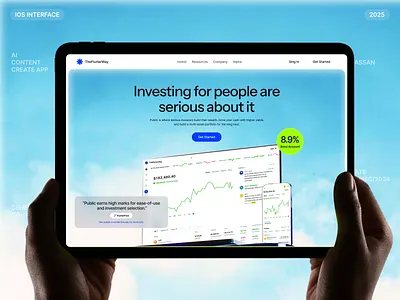 Investing Platform Landing Page ai crypto invest investing investing platform landing page for invest nft ui ux website