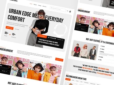 Fashion Campus - Fashion Website clean design design fashion rebels streetwear ui ui design uiux ux webdesign website