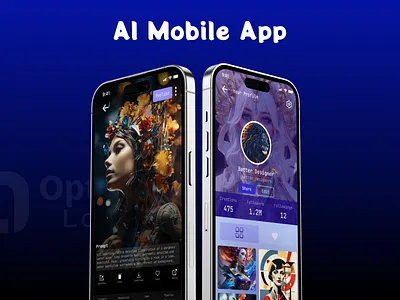 AI Mobile App Design 3d animation branding design graphic design illustration logo motion graphics ui vector