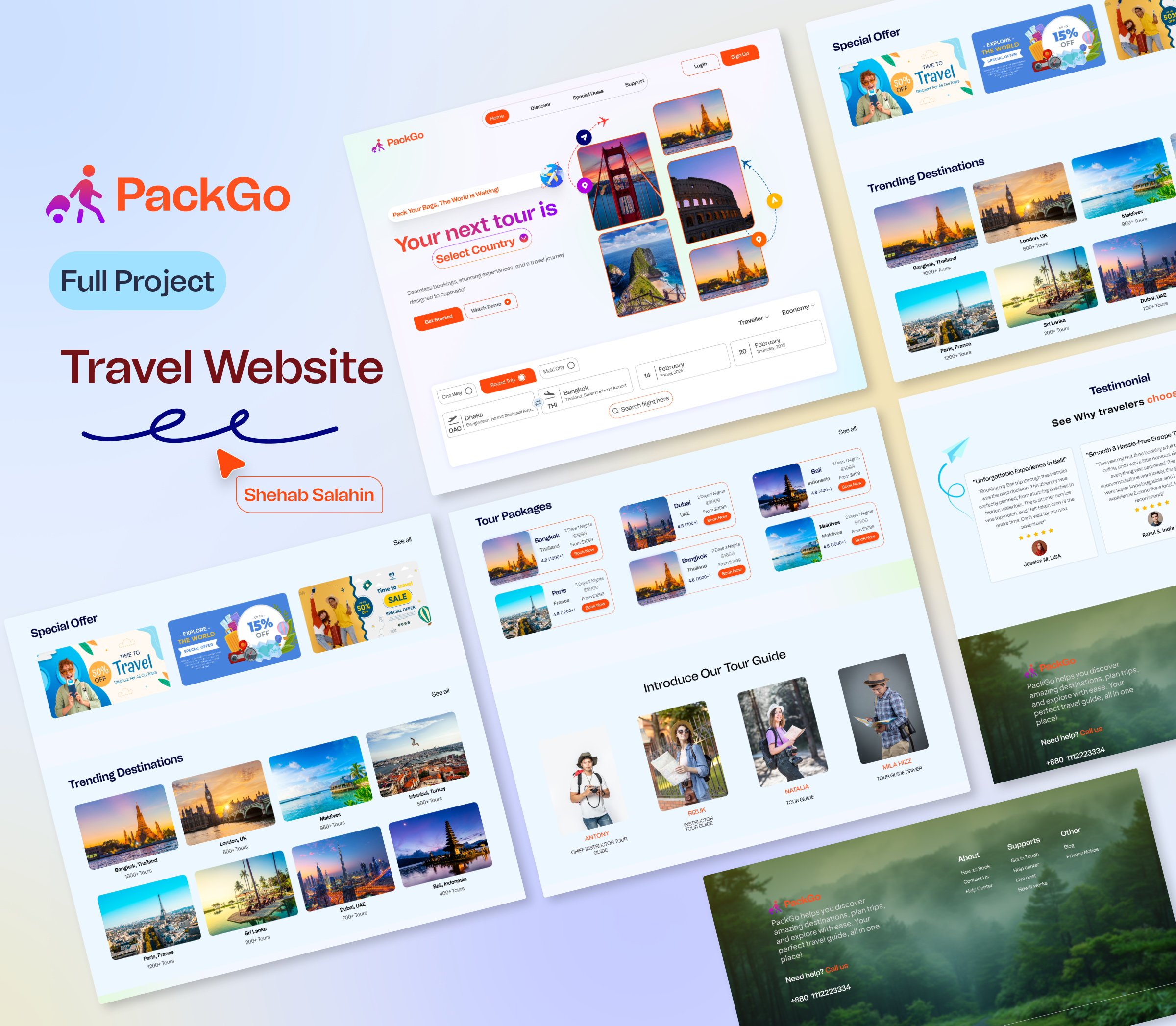 Example of Pack Go   Travel Website