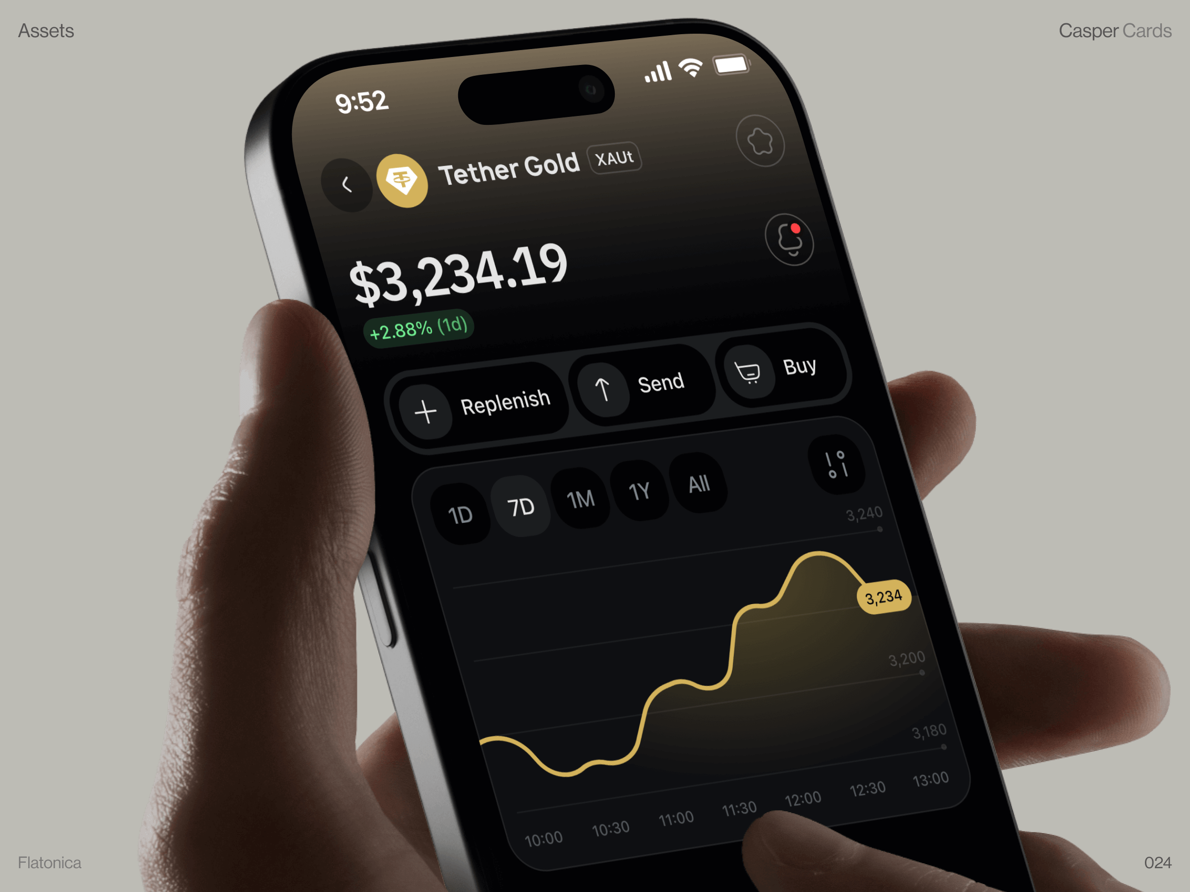 Casper Cards: Crypto Token Live Price app design banking mobile app blockchain app crypto app crypto exchange crypto payments cryptocurrency defi etherium finance financial app fintech mobile app memecoin mobile app mobile app design product design swap token trading web3 design