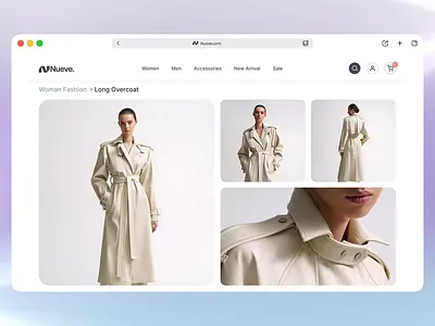 Neuve - Fashion Website Product page animation design ecommerce fashion fashion product fashion website hero section landing page minimal modern nueve product product details shop store website design