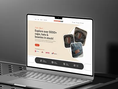 Custom Cap Website UI – Tailored Style, Tailored Experience branding brandingdesign capdesign cleanui customapparel design ecommerceux ecommercewebsite figmadesign graphic design minimaldesign productdesign ui uiux uiuxdesign userinterface webdesigninspo websitedesign websiteinspiration
