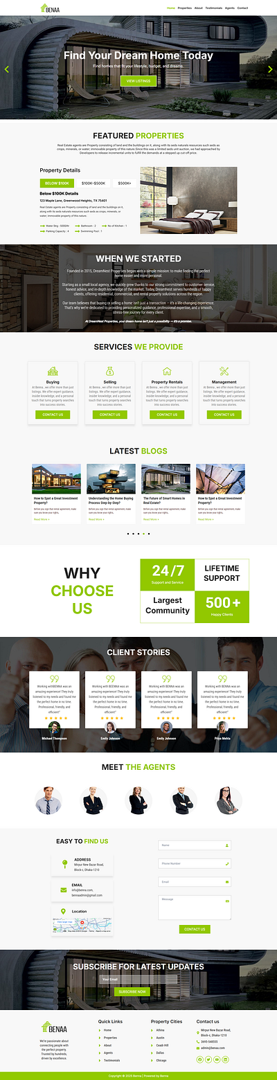 Real Estate Website astra elementor real estate site webdesigning website wordpress