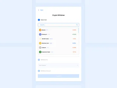Withdraw (Select Coin) - Daily Ui crypto desigb design exchange modal popup ui uiux ux webdesign website withdraw withdraw (select coin)