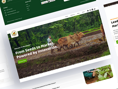 Merokishan – Farming Website UI Design graphic design logo design ui ui designer uiux designer website website ui