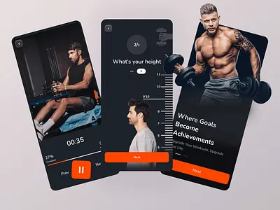 FitSphere — Your Personal Fitness Journey Starts Here clean ui gym ui landing pages mobile app mobile ui ui website