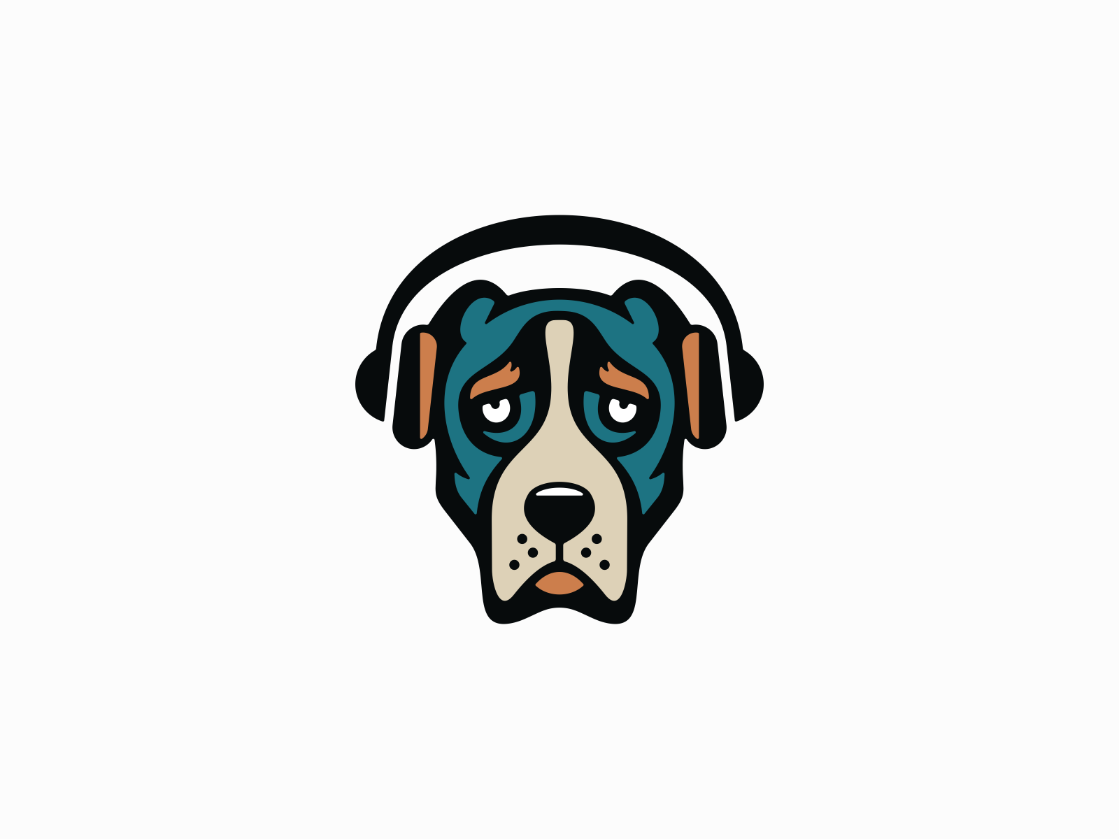 Dog with Headphones by Lucian Radu on Dribbble