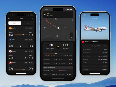 Flight Tracking Mobile App UI Design