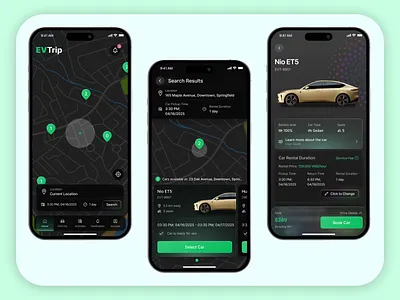 EVTrip - EV Renting Platform ui