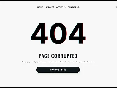 Daily UI Challenge | 404 Glitch Concept 404 daily ui glitch