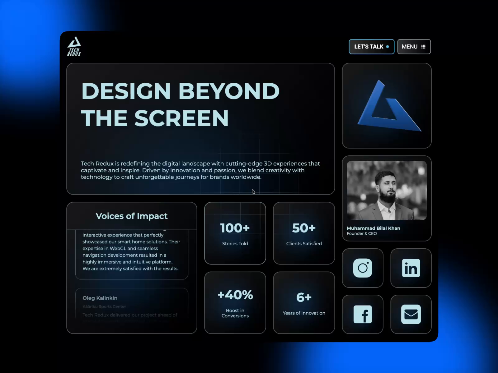Example of Custom Immersive 3D Website