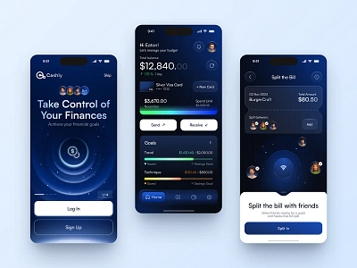 Cashly - Your Personal Finance Companion finance mobile app ui ui ux