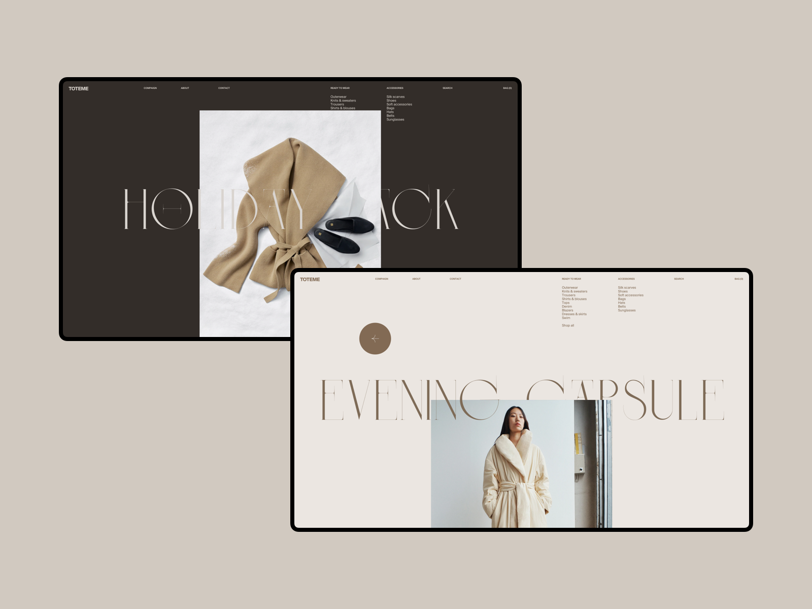 TOTEME — Online Store Concept by Stanislav Kryshtal for Kilogram on