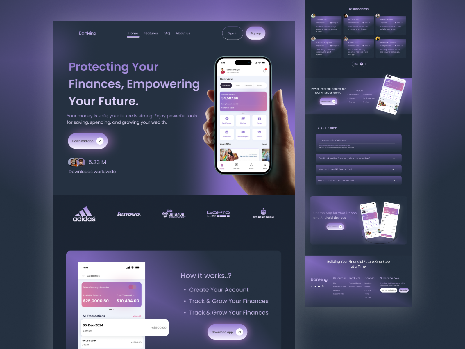 Finance Sass Product | landing page finance sass product morden deisgn sass product landing page ui design website deisgn