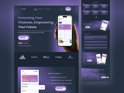 Finance Sass Product | landing page finance sass product morden deisgn sass product landing page ui design website deisgn