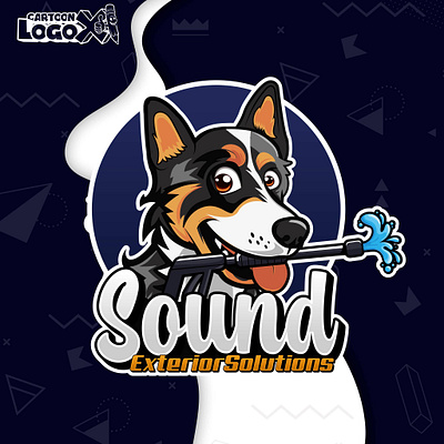 Mascot Logo Design | Pressure Washing Branding | Sound Exterior aframe branding businesscard cartoonlogo creativebranding creativelogo customillustration dogmascotlogo dribbleportfolio exteriorsolutions graphic design logo mascotlogo petlogodesign pressurewashing tshirtdesign vehiclewrap visualidentity yardsign