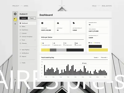 Modern Real Estate Web App Design dashboard data analytics data visualization modern design real estate saas ui uiux user experience user interface