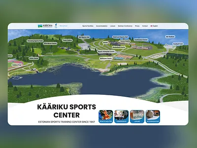 Kaariku Sports Center 3D Web Experience 3d 3d model 3d website animation blender graphic design immersive web interactive website interactuve web kaariku sports center ui