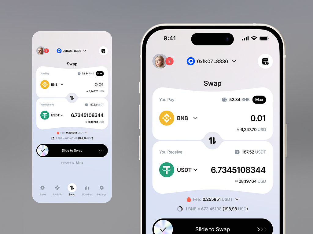 finance app design concept