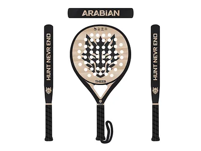 AraBian Padel Racket Design 3d padel adidas padel animal padel arabian padel branding bull padel graphic design illustration padel padel court padel design padel logo padel racket padel sport padel tennis racket racket design round padel sports design tennis padel