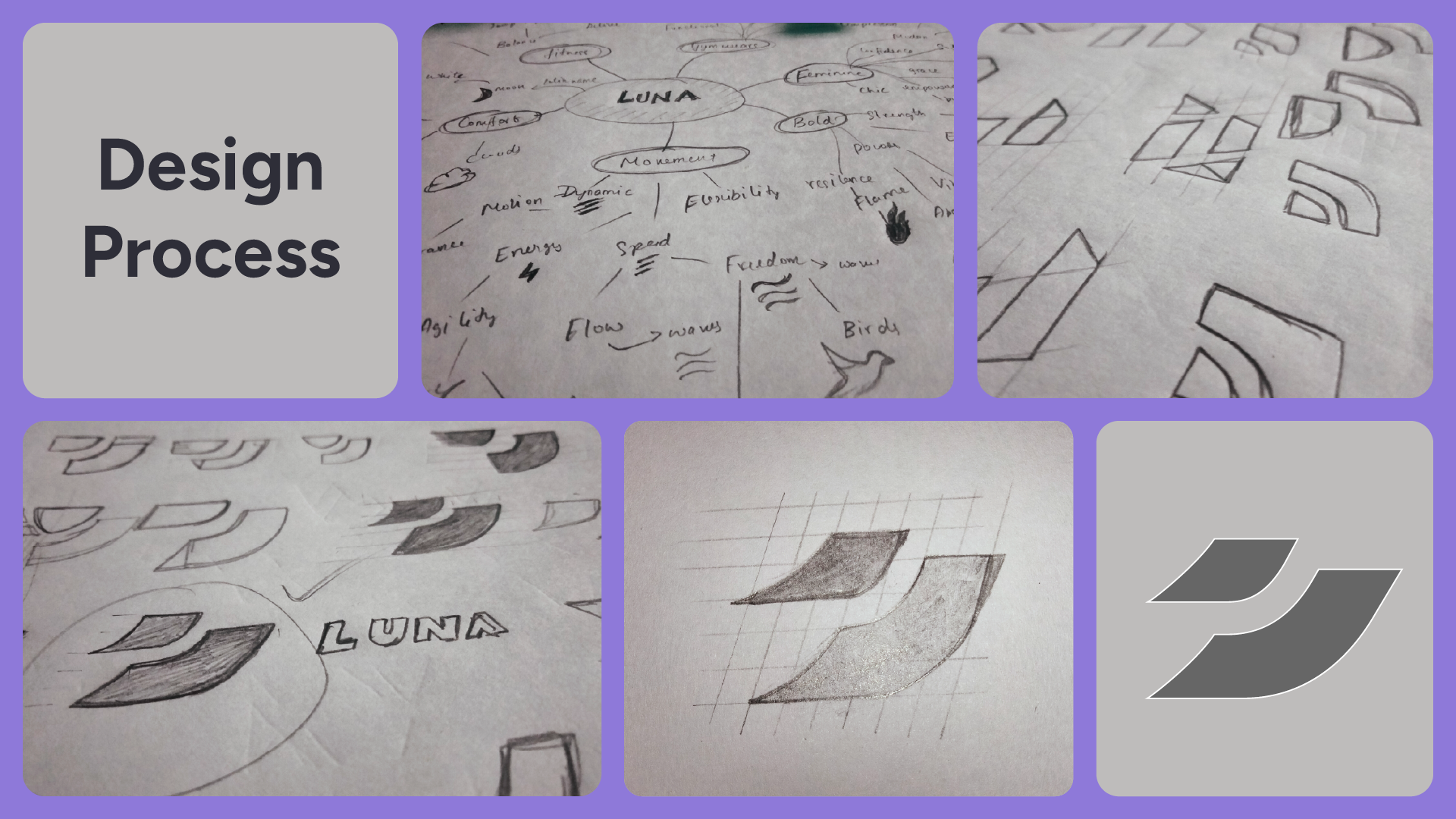 Luna gymwear brand - Logo design process abstract animation branding businesslogo design process freedom graphic design gymwearlogo logo logo design minimal modern visual identity