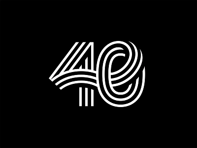 40 4 40 lines monogram number