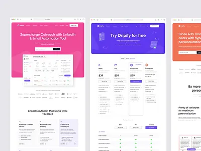 AI Powered SaaS Linkedin Sales Website ai ai website data analytics responsive design saas sales ui uiux user interface web design