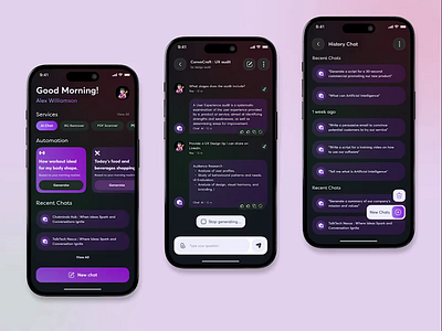 OKAI - AI Mobile Chat App ai chatbot mobile app design ui ux