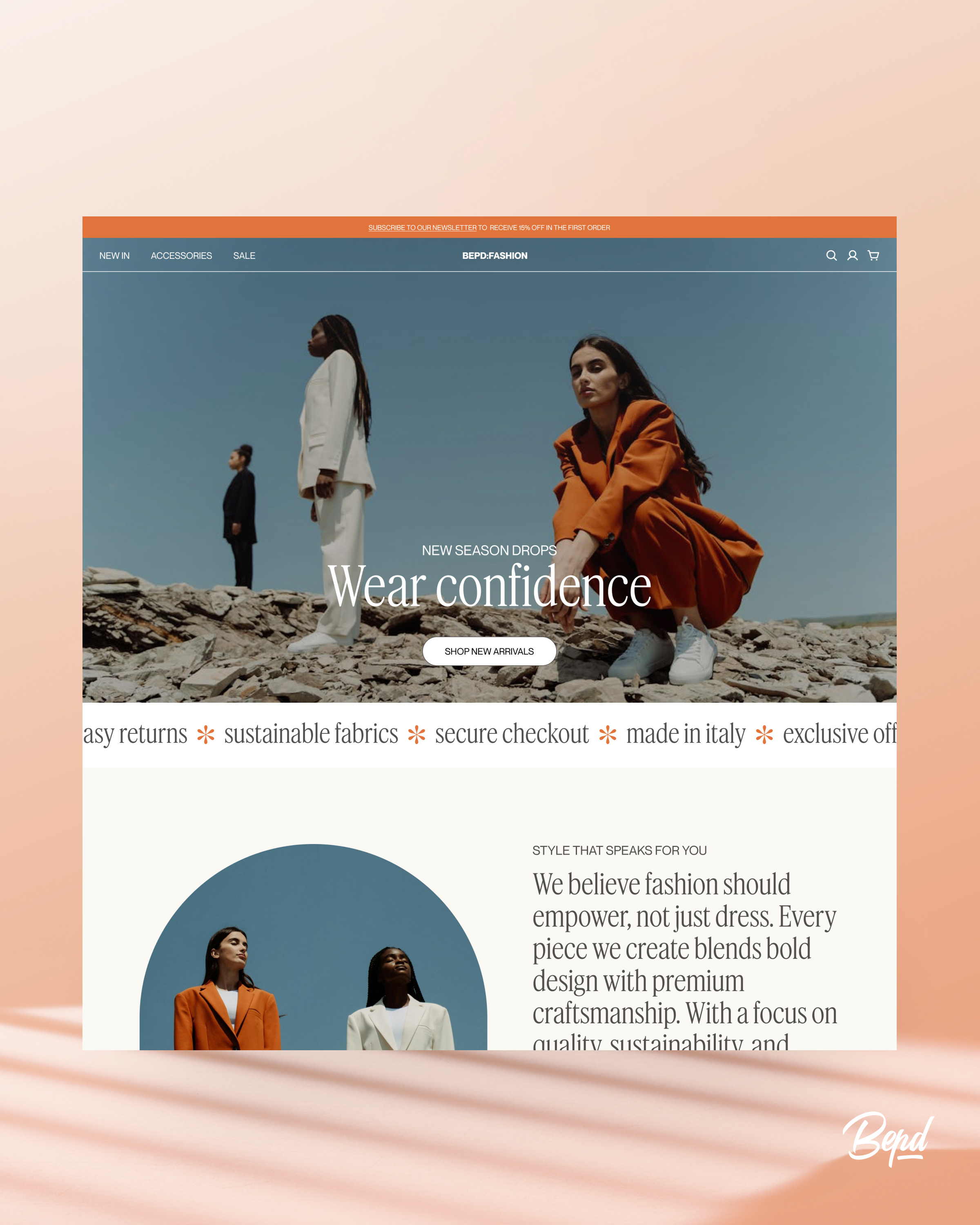 Fashion E-commerce – UI Design Exporation clean ecommerce ecommerce ui fashion ecommerce minimal shopify design storefront storefront ui ui web design