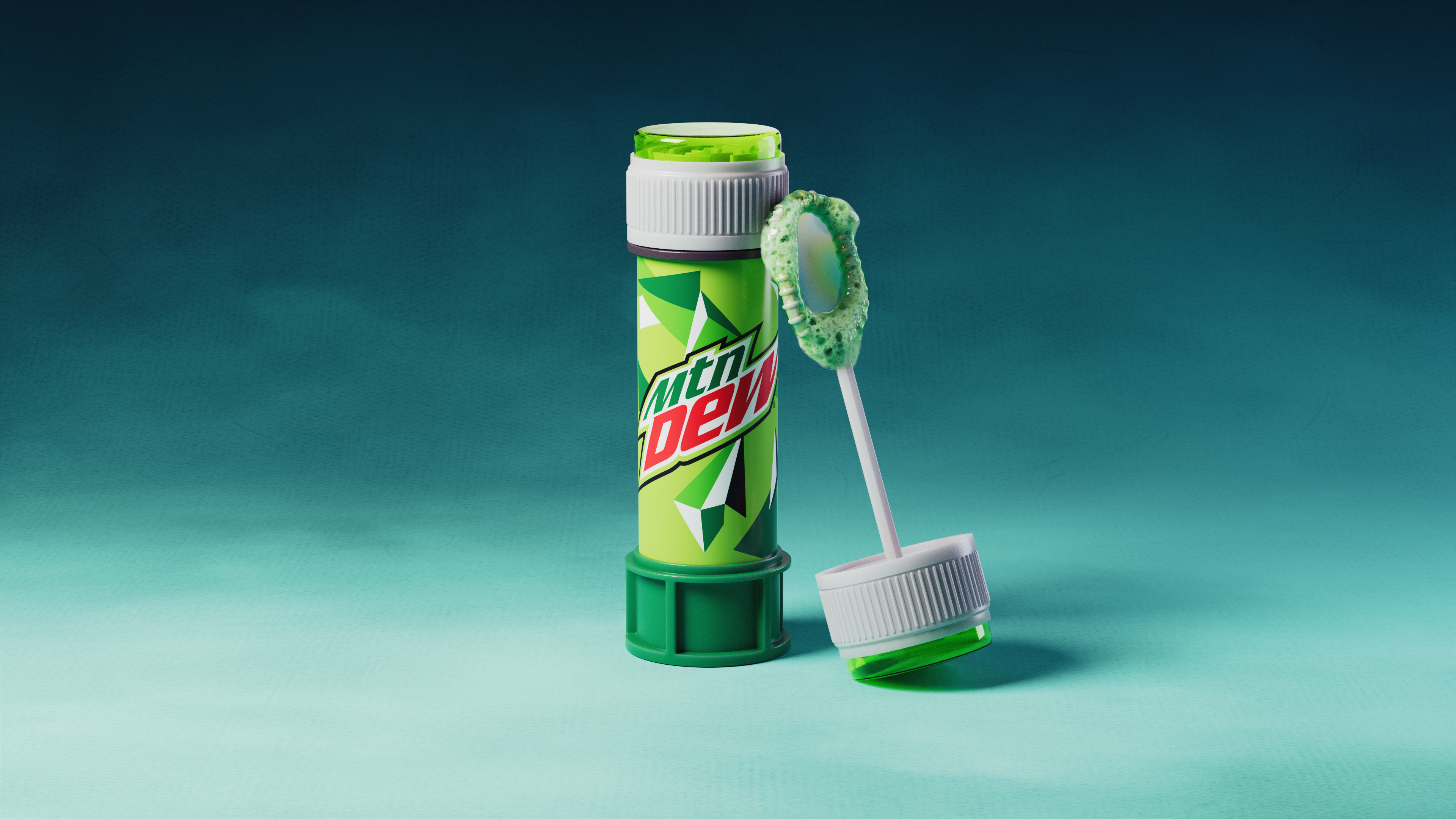 Mtn Dew 3d branding cgi design foreal illustration logo