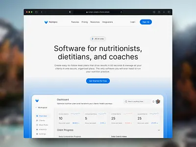 SaaS Website Hero Design design ui