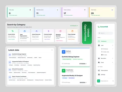 CareerHUB - Job Portal Design Concept branding careergrowth figma figmadesign jobopportunities jobportal professionalnetworking uidesign uiux