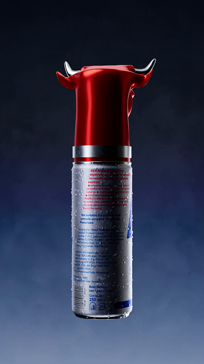 Red Bull Fragrance 3d animation branding cgi character design foreal illustration logo