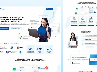 Career Landing Website career website education landing page revamp ui website