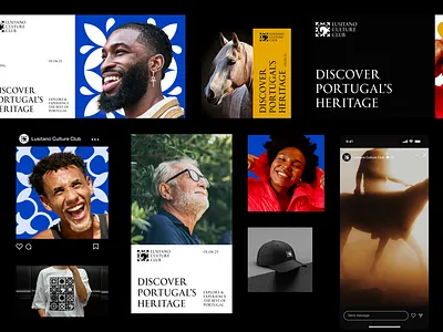 Lusitano Culture Club Branding #2 brand branding design dribbb dribbble figma graphic design identity illustrator logo photoshop print trip visual