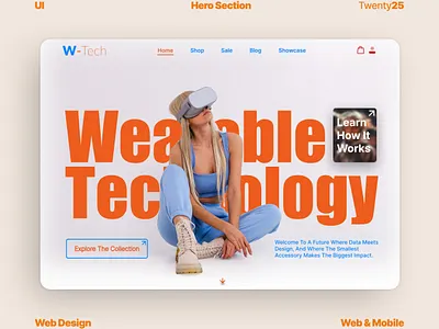 W-Tech Wearable Technology hero design ui ui design web design