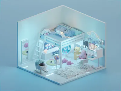 Game setup 3d blender blender3d c4d cat colors design game illustration isometric nft setup