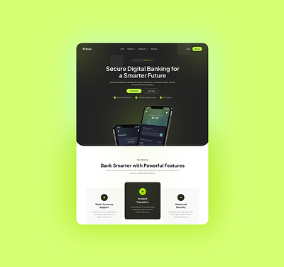 Digital Banking Platform landing logo ui ux веб дизайн