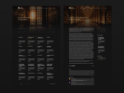 The article listing and reading page design (“Boburshunoslik”) article babur baburid branding comment dark design graphic design historical islamic list logo social typography ui ux vector web webdesign website