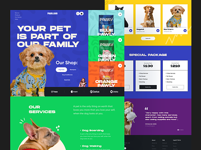 Pet Product store website design landing page pet ecommerce pet product pet store pet store website pet web petshop web design website design